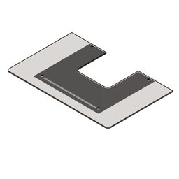 Vidro Reto para Coifa de Parede 75 cm - 1