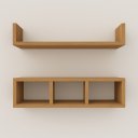 Ver imagem 2 de Kit Nichos de Parede Madeira Mdf Moderno Prateleira Organizadora Sala e Escritório - Amadeirado