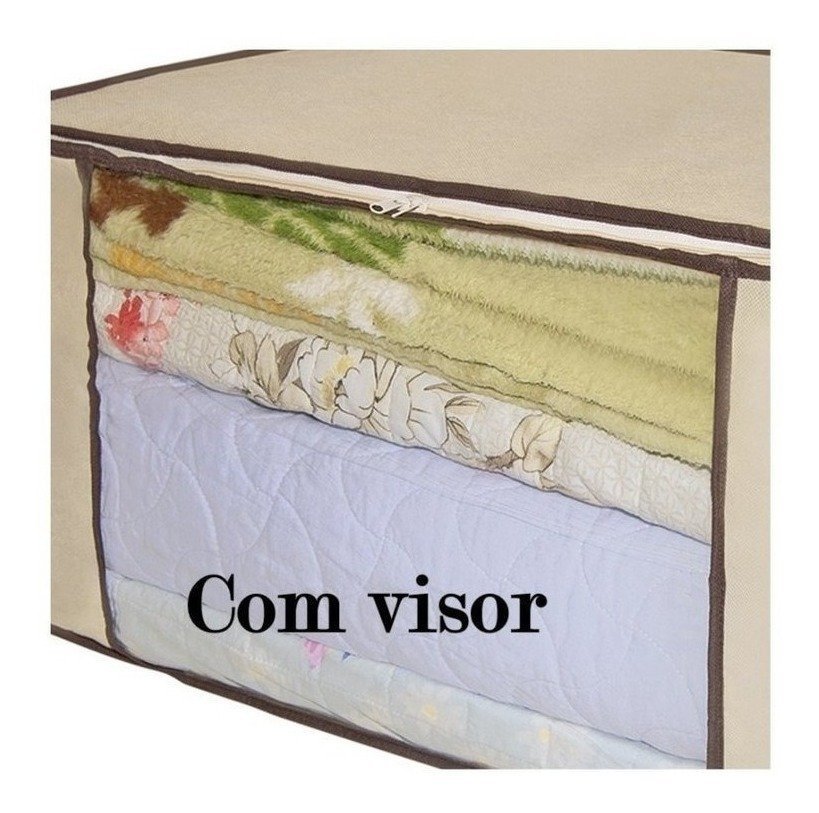 5 Caixa Organizadora Cobertor Edredon Lençol Toalhas Casaco - 3