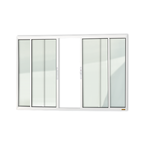 Janela Alumínio Confort 4F.100 x 200 V.Liso Branco Brimak
