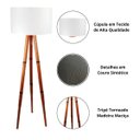 Ver imagem 3 de Luminária Pés Torneados Zarah Cúpula Tecido Alta Qualidade:palha