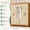 Ver imagem 2 de Guarda Roupa Infantil Encanto com Espelho 6 Portas 2 Gavetas