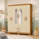 Ver imagem 1 de Guarda Roupa Infantil Encanto com Espelho 6 Portas 2 Gavetas