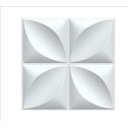 Ver imagem 1 de Placa 3d Pétala Pvc Autoadesiva 50x50cm Branco Fosco