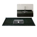 Ver imagem 1 de Pia Cozinha Granito Verde Ubatuba 150cm Cuba Inox Funda 14cm:verde Ubatuba