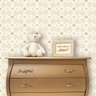 Papel De Parede Arabesco Bege E Dourado - 1