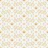 Papel De Parede Arabesco Bege E Dourado - 2