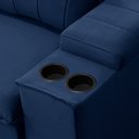 Ver imagem 6 de Sofá 3 Lugares Retrátil Reclinável para Sala 205cm Malfati F04 Veludo Azul - Lyam Decor