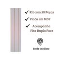 Ver imagem 4 de Painel Ripado Parede Versátil Kit 50 Placas Mdf 45 X 11 Cm:rosa