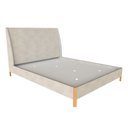 Ver imagem 2 de Cama com Cabeceira Queen Tecido Linho / Veludo sob Medida Cor:veludo Creme