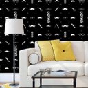Ver imagem 3 de Papel de Parede Preto Cabeleireiro Retro Autocolante Lavável
