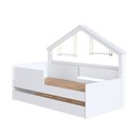 Ver imagem 5 de Cama Infantil Moldura Casinha com Colchões 0,88 x 1,88 Inclusos com Cama Auxiliar Branco