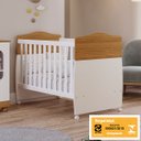 Ver imagem 2 de Berço Mini Cama Conforto Suporte pra Mosqueteiro e Rodizios Nature/Branco