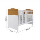 Ver imagem 4 de Berço Mini Cama Conforto Suporte pra Mosqueteiro e Rodizios Nature/Branco