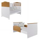 Ver imagem 3 de Berço Mini Cama Conforto Suporte pra Mosqueteiro e Rodizios Nature/Branco