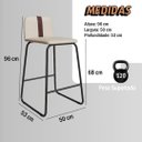 Ver imagem 7 de Conjunto 2 Banquetas Alta Decorativa Fixa Base em Aço Cozinha Bancada Vegas
