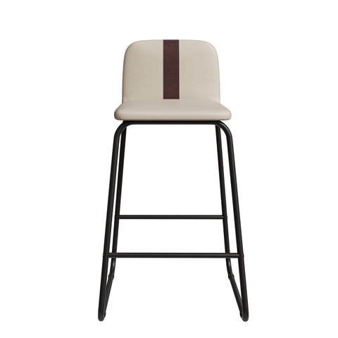 Conjunto 2 Banquetas Alta Decorativa Fixa Base em Aço Cozinha Bancada Vegas