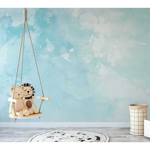 Papel de Parede Aquarelado Azul