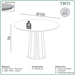 Kit Mesa de Jantar Redonda 4 Cadeiras Enconto Tela 100% Mdf Branco Dalla Costa - 8