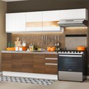 Ver imagem 1 de Armário de Cozinha Completa 280cm Branco/Rustic/Branco Marcela Madesa 03