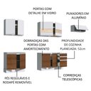 Ver imagem 5 de Armário de Cozinha Completa 280cm Branco/Rustic/Branco Marcela Madesa 03