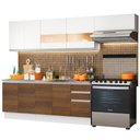 Ver imagem 3 de Armário de Cozinha Completa 280cm Branco/Rustic/Branco Marcela Madesa 03