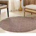 Ver imagem 1 de Tapete Redondo para Sala/Quarto 2,00 x 2,00 Peludo Bege Casen
