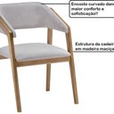 Ver imagem 7 de Conjunto 2 Cadeiras para Sala de Jantar Safira Marrom/Amêndoa/Cinza