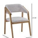 Ver imagem 3 de Conjunto 2 Cadeiras para Sala de Jantar Safira Marrom/Amêndoa/Cinza