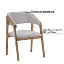Ver mais imagens de Conjunto 2 Cadeiras para Sala de Jantar Safira Marrom/Amêndoa/Cinza