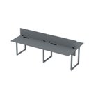 Ver imagem 5 de Escrivaninha Plataforma 4 Lugares Aço 200x120cm Corporativa Light Cinza/Grafito