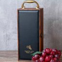 Ver imagem 3 de Caixa Maleta para Transporte de Vinho P/ Uma Garrafa com Acessórios - Preta