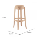 Ver imagem 2 de Banqueta Uz Shine Plus Capuccino Fosco Uz8007-15