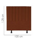 Ver imagem 3 de Cabeceira Estofada Líbia 100CM Solteiro Suede Terracota - D A DECOR