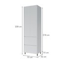 Ver imagem 2 de Paneleiro 2 Portas 2 Gavetas 70cm 100% Mdf Rainha Branco