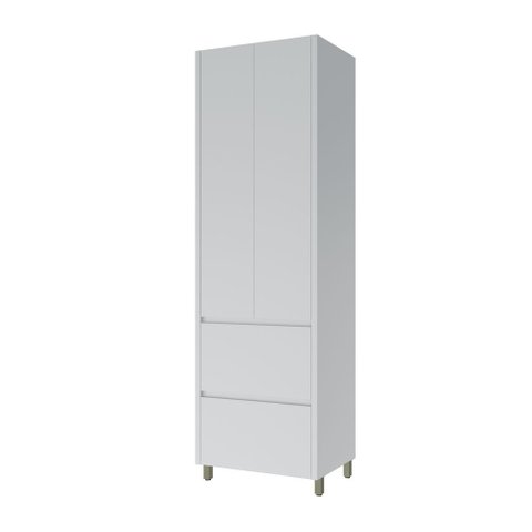Paneleiro 2 Portas 2 Gavetas 70cm 100% Mdf Rainha Branco
