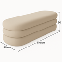 Ver imagem 6 de Banco Recamier Puff Cookie Baú 110 Cm - Zahav Estofados:bege