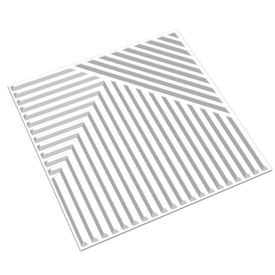Painel Ripado em Placa 50x50cm (0,25m²) PVC SMART DECORA - 4