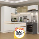 Ver imagem 1 de Armário Cozinha Completa Canto Veneza Mp2086 Multimóveis Branco + Brinde Jogo de Panelas Tramontina