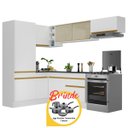 Ver imagem 3 de Armário Cozinha Completa Canto Veneza Mp2086 Multimóveis Branco + Brinde Jogo de Panelas Tramontina