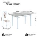 Ver imagem 3 de Conjunto Sala de Jantar com 6 Cadeiras Lara Branco/Arabesco