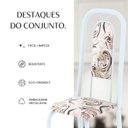 Ver imagem 6 de Conjunto Sala de Jantar com 6 Cadeiras Lara Branco/Arabesco