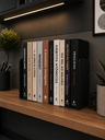 Ver imagem 2 de Kit 4 Aparadores Organizador para Livros Aço Alta Resistência Suporte Bibliocanto Preto