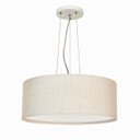 Ver imagem 2 de Lustre Pendente Redondo Cúpula em Tecido 40x15 Linho Natural