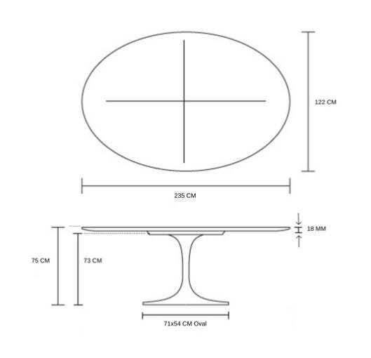 Mesa de Jantar Tulipa Saarinen Oval 235x122cm Laqueada - Branco - 3