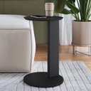 Ver imagem 3 de Mesa Apoio Sofa Chanfrada Pe Madeira Nero Preto 28020 Artesano