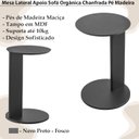 Ver imagem 4 de Mesa Apoio Sofa Chanfrada Pe Madeira Nero Preto 28020 Artesano