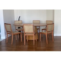 Mesa de Jantar Cone Oval 120x80 Cm Tampo Freijó Base Freijó - 5