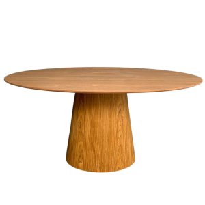 Mesa de Jantar Cone 137x90cm Tampo Freijó Base Freijó