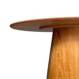 Mesa de Jantar Cone Oval 160x90cm Tampo Madeira Base Madeira - Marrom - 2